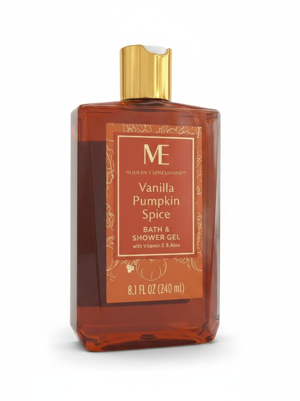 Modern Expressions Bath & Shower Gel – Vanilla Pumpkin Spice – 8.1 fl oz – NEW